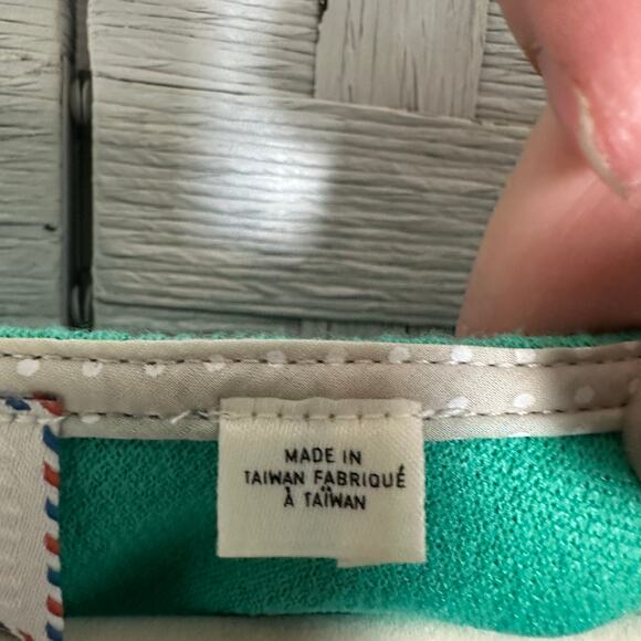 Anthropologie postmark sleeveless blouse scalloped hem V-neck crisscross back - Picture 4 of 7